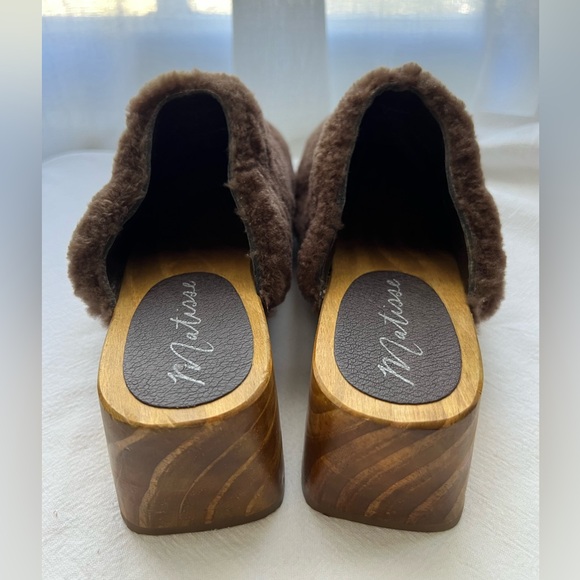 Matisse Stockholm Faux Shearling Clog - Anthropologie in Cocoa Brown Size 9 - Picture 3 of 8